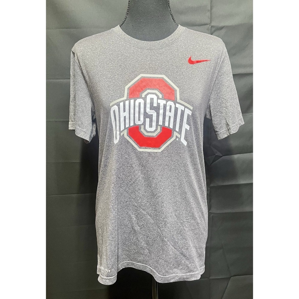Nike Dri-FIT Ohio State Buckeyes Women's Small Gray Performance T-Shirt